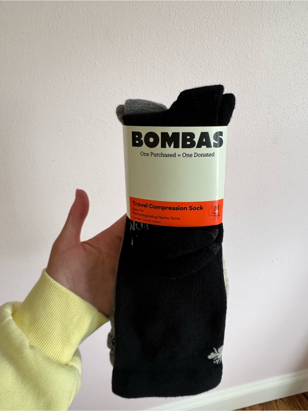 Bombas Black Athletic Travel Compression Socks